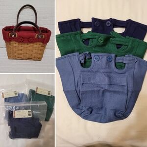 Longaberger 2003 Small Boardwalk Basket Purse With 4 Liners, GUC
